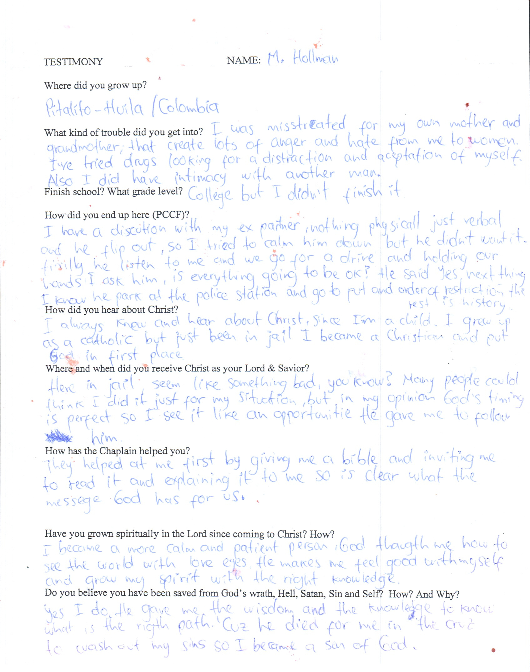 Testimony