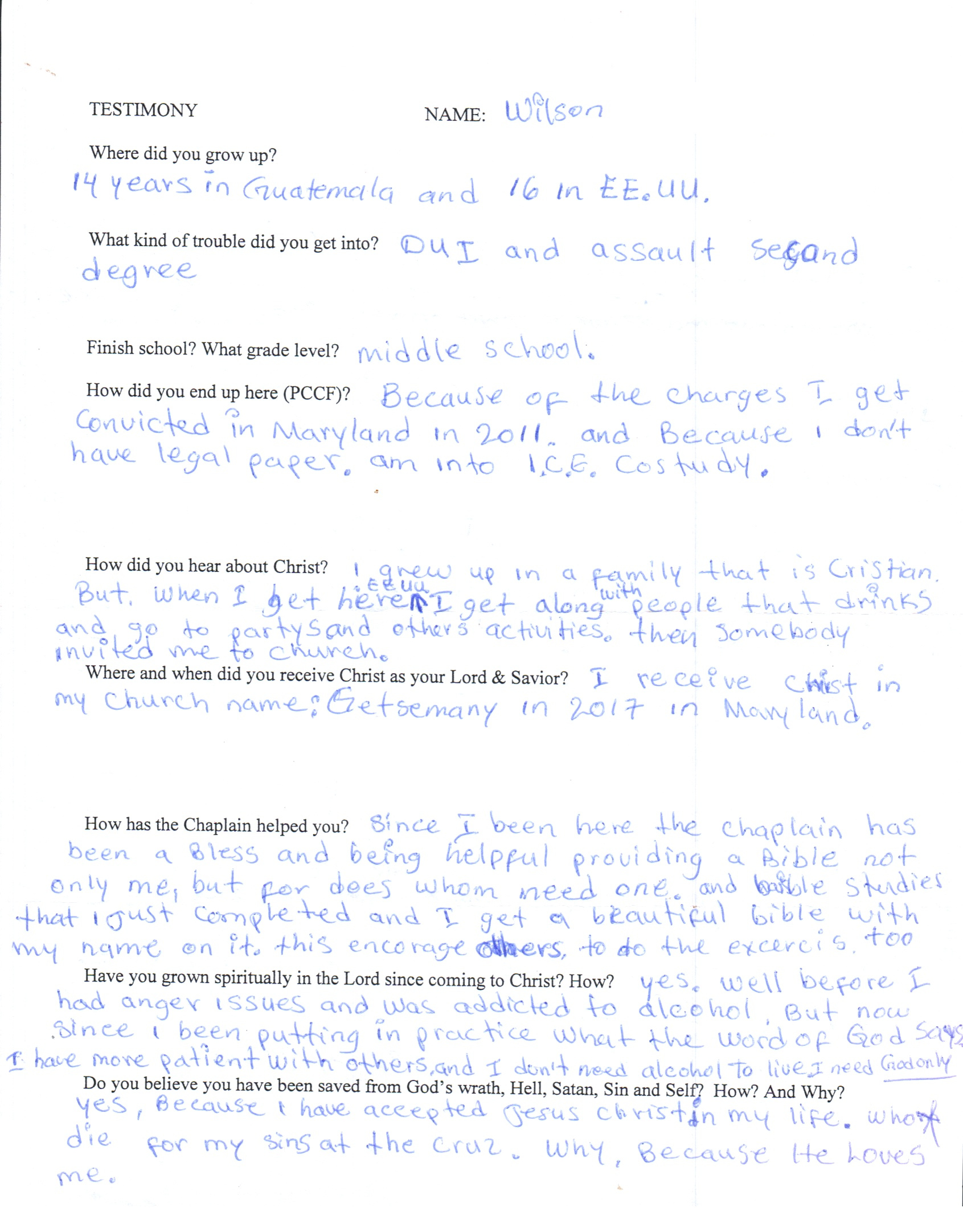 Testimony